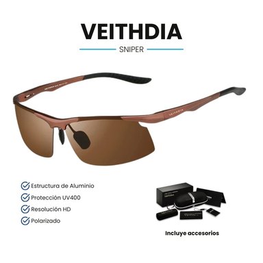 LENTES SOL UV400 VEITHDIA SNIPER POLARIZADOS MARRÓN