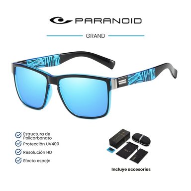 LENTES SOL UV400 PARANOID RACER POLARIZADOS CELESTE