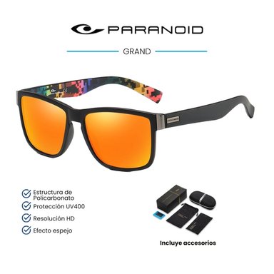 LENTES SOL UV400 PARANOID RACER POLARIZADOS NARANJA