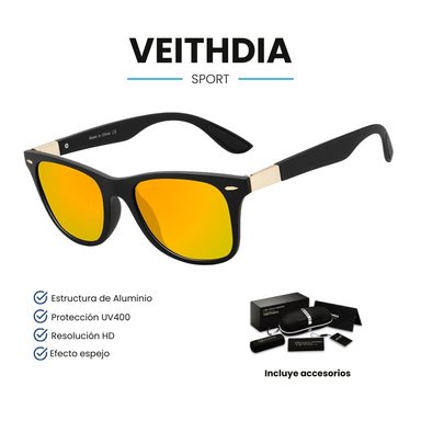 LENTES SOL UV400 VEITHDIA SPORT POLARIZADOS NARANJA