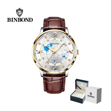 RELOJ BINBOND PARA HOMBRE - ELEGANTE - CUERO