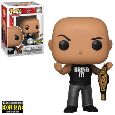 FIGURA FUNKO POP WWE THE ROCK 91 ENTERTAINMENT EARTH EXCLUSIVE - 1