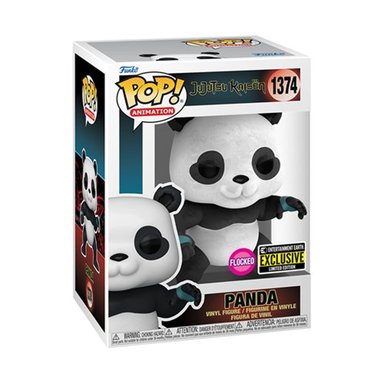 FIGURA FUNKO POPS JUJUTSU KAISEN PANDA FLOCKED 1374 ENTERTAINMENT EARTH EXCLUSIVE - 1