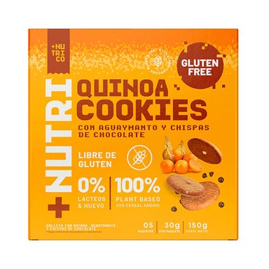 Pack x4 Galletas Sin Gluten Quinua Aguaymanto 150g Nutri Co - 4