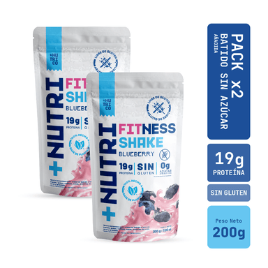 Pack x2 Batido Bajo en Calorías Fitness Shake 200g Nutri Co