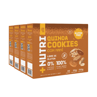 Pack x4 Galletas Sin Gluten Quinua y Maní 150g Nutri Co