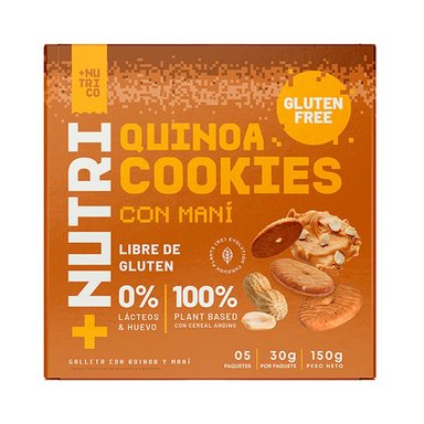 Pack x4 Galletas Sin Gluten Quinua y Maní 150g Nutri Co - 4