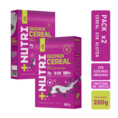 Pack x2 Cereal de Quinua Sin Azúcar Frutos Rojos 200g