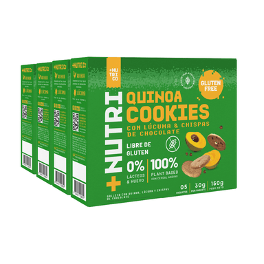 Pack x4 Galletas Sin Gluten Quinua y Lúcuma 150g Nutri Co