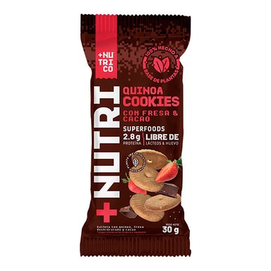 PACK X4 GALLETAS DE QUINUA, FRESA Y CACAO 180G NUTRI CO - 3