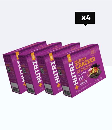 PACK X4 GALLETAS SALADAS DE QUINUA MAIZ MORADO 180G NUTRI CO