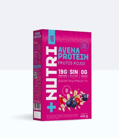 Pack x2 Avena en Hojuelas Proteica Frutos Rojos 400g Nutri Co