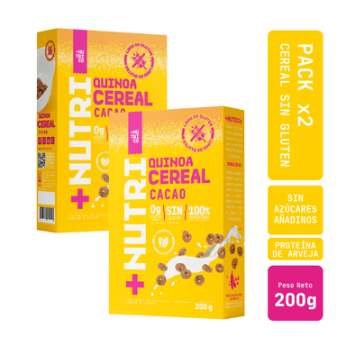 Pack x2 Cereal de Quinua Sin Azúcar Cacao 200g