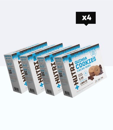 PACK X4 GALLETAS DE QUINUA NIBS DE CACAO 180G NUTRI CO