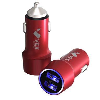 CARGADOR VEX AUTO 4.2A 2 PUERTOS USB
