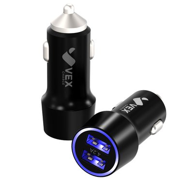 CARGADOR VEX AUTO 4.2A 2 PUERTOS USB