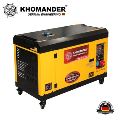 GENERADOR ELECTRICO KHOMANDER ENCAPSULADO TRIFASICO KH10000T-380 15 L 7 KW DIESEL