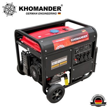 GENERADOR GASOLINERO 9000W  220V ROJO - KHOMANDER