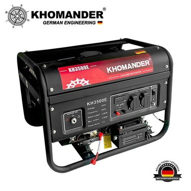 GENERADOR GASOLINERO KHOMANDER KH3500E 15 L 3500W 220V GRUPO ELECTRÓGENO