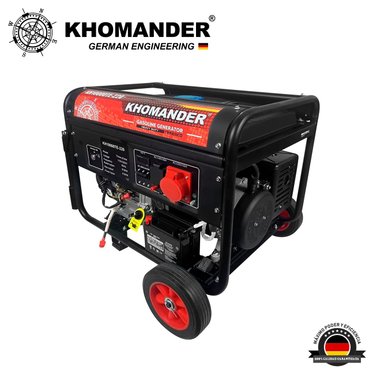 GENERADOR GASOLINERO 9000W TRIFASICO 220V - KHOMANDER