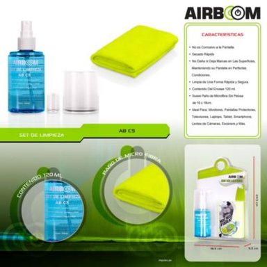 KIT ACCESORIO CÓMPUTO AIRBOOM LIMPIEZA AB C5 LAPTOP MONITORES - 3