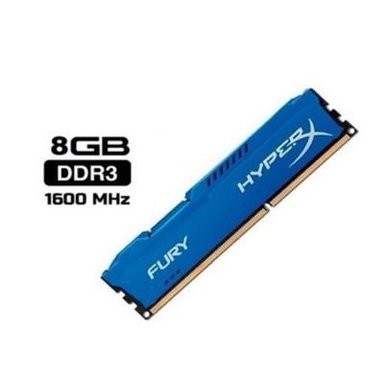 MEMORIA KINGSTON RAM HYPERX FURY DDR3 8GB 1600MHZ AZUL - 2