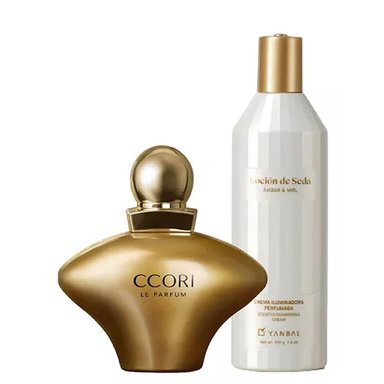 SET PERFUME UNIQUE CCORI MUJER 50ML + LOCIÓN ILUMINADORA DE SEDA ÁMBAR Y MIEL