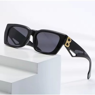 LENTES SOL CUADRADAS MUJER TENDENCIA B NEGRO