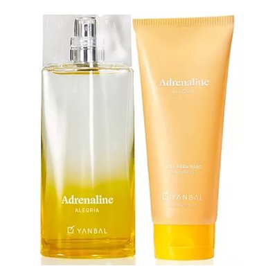 SET PERFUME YANBAL ADRENALINE ALEGRÍA MUJER + GEL BAÑO