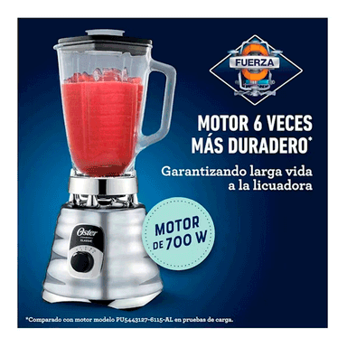 LICUADORA OSTER BLST4655 CLASICA CROMADA CON PERILLA ERGONOMICA - 2