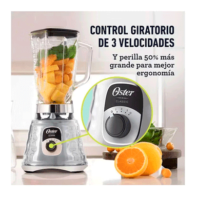 LICUADORA OSTER BLST4655 CLASICA CROMADA CON PERILLA ERGONOMICA - 3