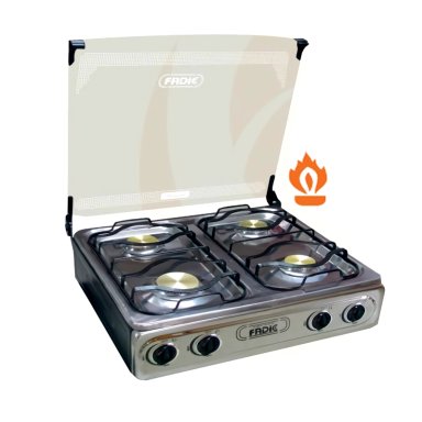 COCINA DE MESA FADIC 4 QUEMADORES CON TAPA DE VIDRIO CLÁSICO 22