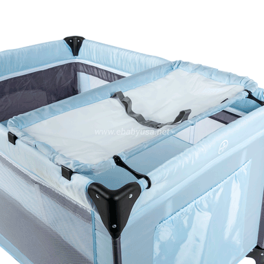 CUNA CORRAL EBABY EB727-2 METAL VERDE AGUA - 3