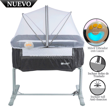 CUNA EBABY EB756 METAL GRIS COLECHO