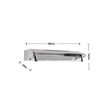 CAMPANA INDURAMA 60 CM EXTRACTORA 3 VEL CEI-602CRP - 3