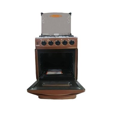 COCINA 4H CON TAPA DE VIDRIO Y HORNO SAMI COBRE - 2