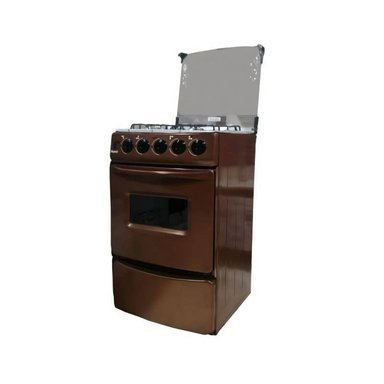 COCINA 4H CON TAPA DE VIDRIO Y HORNO SAMI COBRE - 3