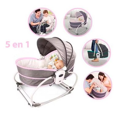 SILLA MECEDORA MOISÉS PORTÁTIL MULTIFUNCIONAL 5 EN 1 NIÑA