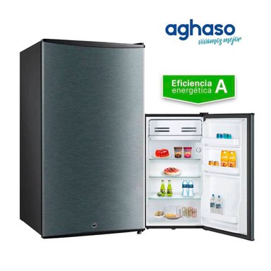 FRIGOBAR AGHASO REFR-AGH08 90LT CON LLAVE SILVER CON NEGRO