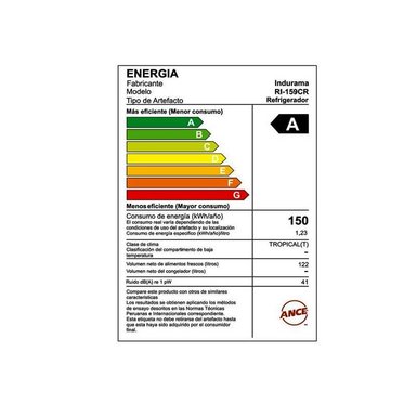FRIGOBAR INDURAMA RI-159CR 122 LITROS SILVER - 3