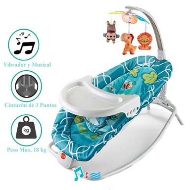 SILLA MECEDORA IDEAL MUSICAL CON VIBRADOR OCEAN NIÑO - 1