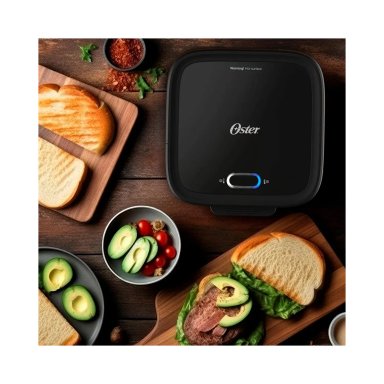 SANDWICHERA OSTER COMPACTA CON PLATOS HONDOS CKSTSM400 NEGRO - 3