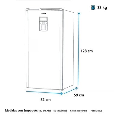 REFRIGERADORA MONOPUERTA MABE RMU202PXPRS1 187 L INOX - 2