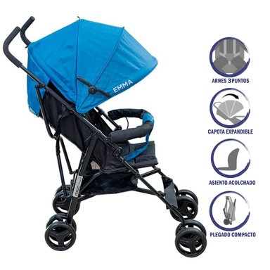 COCHE BASTÓN COSCO EMMA KDD-801 AZUL