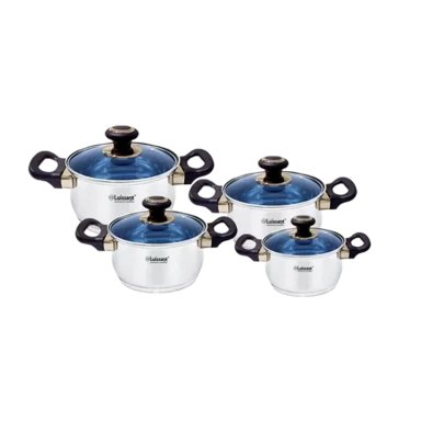 JUEGO DE OLLAS LUISSANT LU-1104A 8 PIEZAS AZUL