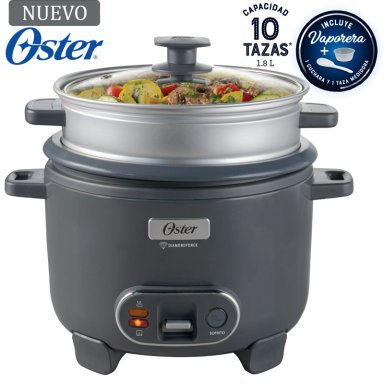 OLLA ARROCERA OSTER 1.8L 3 EN 1 FUNCIÓN DE SOFRITO VAPORERA GRIS CKSTRC10DFSKE