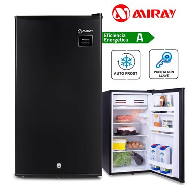 FRIGOBAR-REFRIGERADORA MIRAY RM-93M CON LLAVE NEGRO 93 L