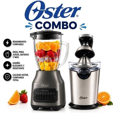 COMBO OSTER LICUADORA 6 VELOCIDADES BLSTPEG-GPB + EXPRIMIDOR DE CÍTRICOS FPSTJU4200 - 1