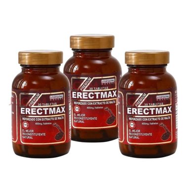 SUPLEMENTO NUTRICIONAL FRASCOS POTENCIALIZADOR MACA NEGRA CON HUANARPO MACHO ERECTMAX PACK 3