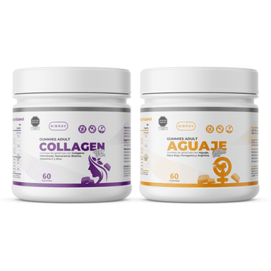 COLÁGENO GOMITAS BIOTINA RESVERATROL Y AGUAJE PACK BELLEZA NATURAL NUTRIGUMMIES